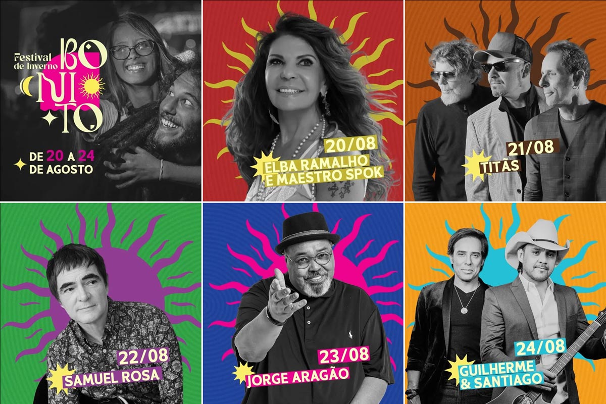 Atrações do Festival de Inverno de Bonito 2025